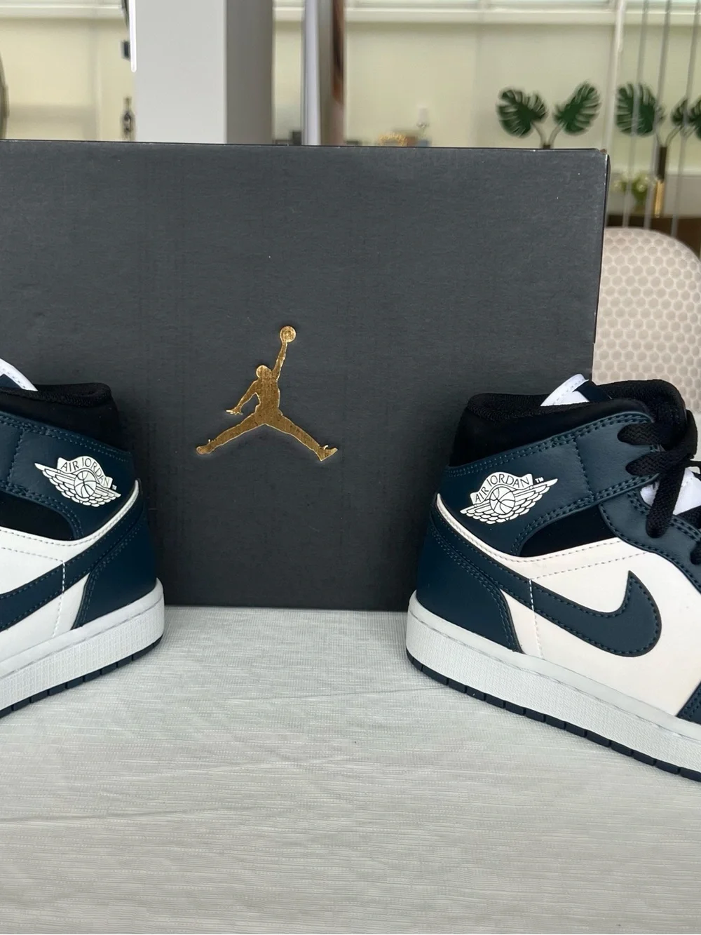 Jordan Men’s Sneakers - White & Dark Teal